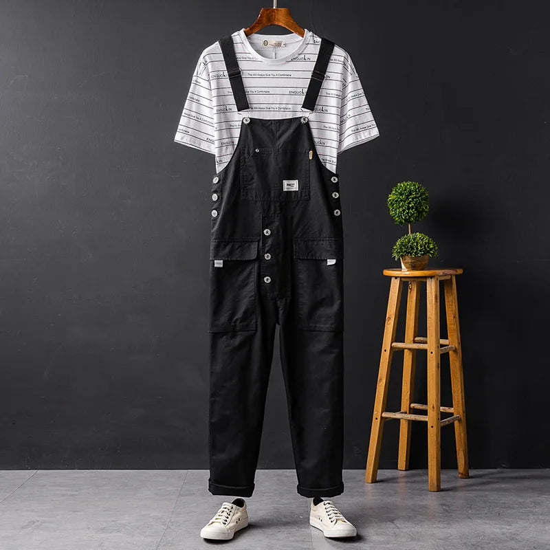 Peto cargo para hombre con pernera recta y estilo utilitario – AXEL