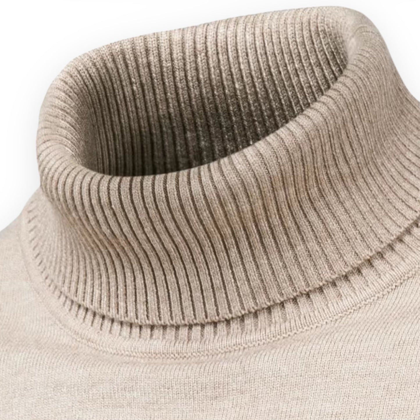 LARS - Jersey de cuello alto slim fit para hombre