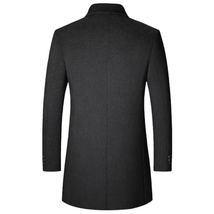 MARCOS - Abrigo de corte slim fit con botones para hombre