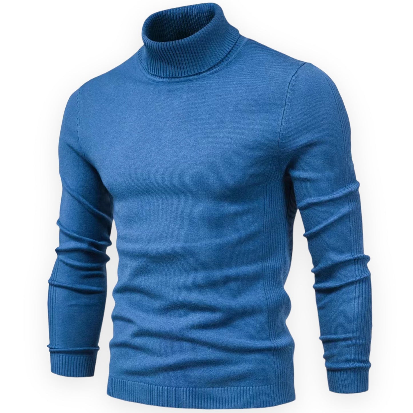 LARS - Jersey de cuello alto slim fit para hombre