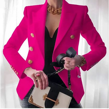 Americana formal de doble botonadura con puños abotonados – MIRELLE