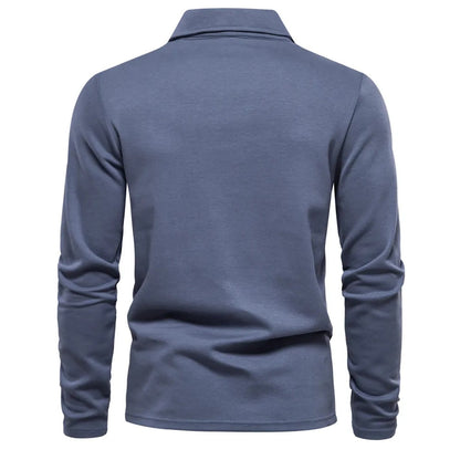 EMILIO - Camisa casual de manga larga con cuello para hombre