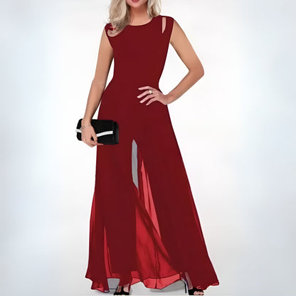 Vestido de noche elegante con hombros descubiertos y corte entallado – ELARA