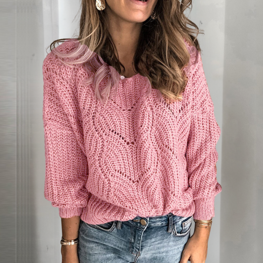 LIVIA - Jersey de punto holgado para mujer