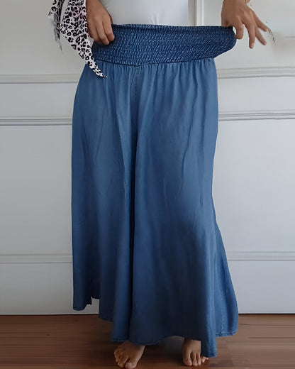 Pantalón lounge de pierna ancha con cintura alta – MAHIRA