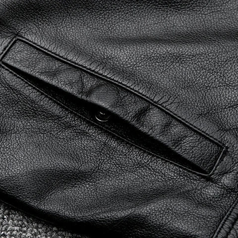 MACKSTON – Cazadora de piel sintética para hombre con estilo atemporal