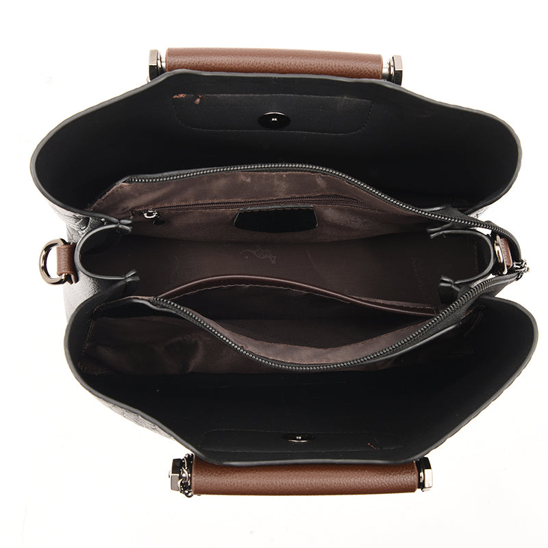 Bolso de cuero auténtico con correa ajustable para mujer – CLEA