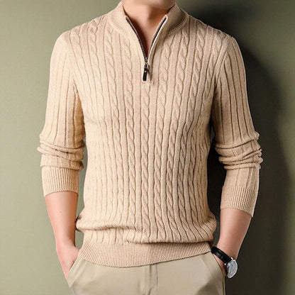 Jersey de punto trenzado para hombre con estilo clásico – ROWAN