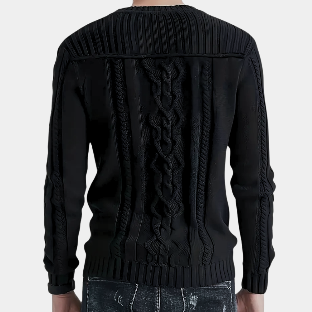 BRUNO - Jersey de punto trenzado para hombre