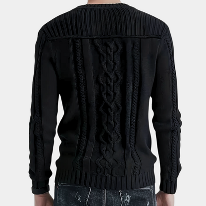 BRUNO - Jersey de punto trenzado para hombre