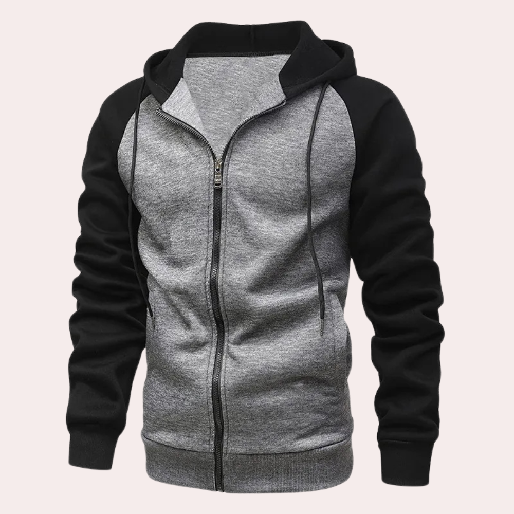 MATEO - Sudadera con capucha y mangas en contraste para hombre
