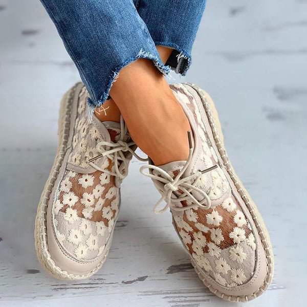 Zapatillas ortopédicas con estampado floral y soporte total – NIRELLA