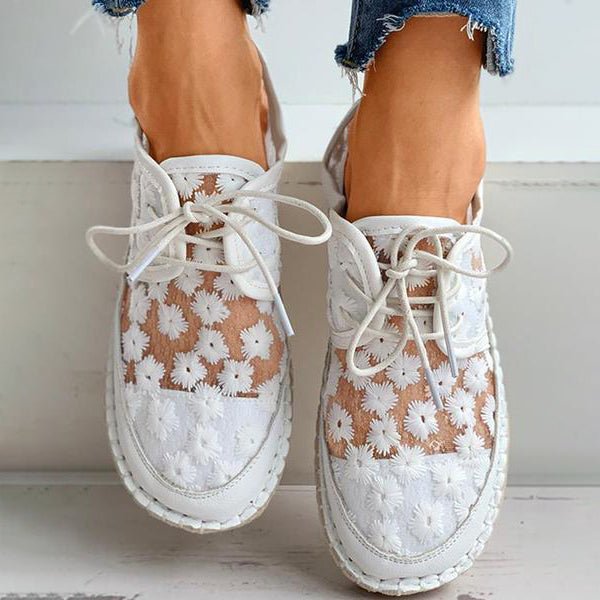 Zapatillas ortopédicas con estampado floral y soporte total – NIRELLA