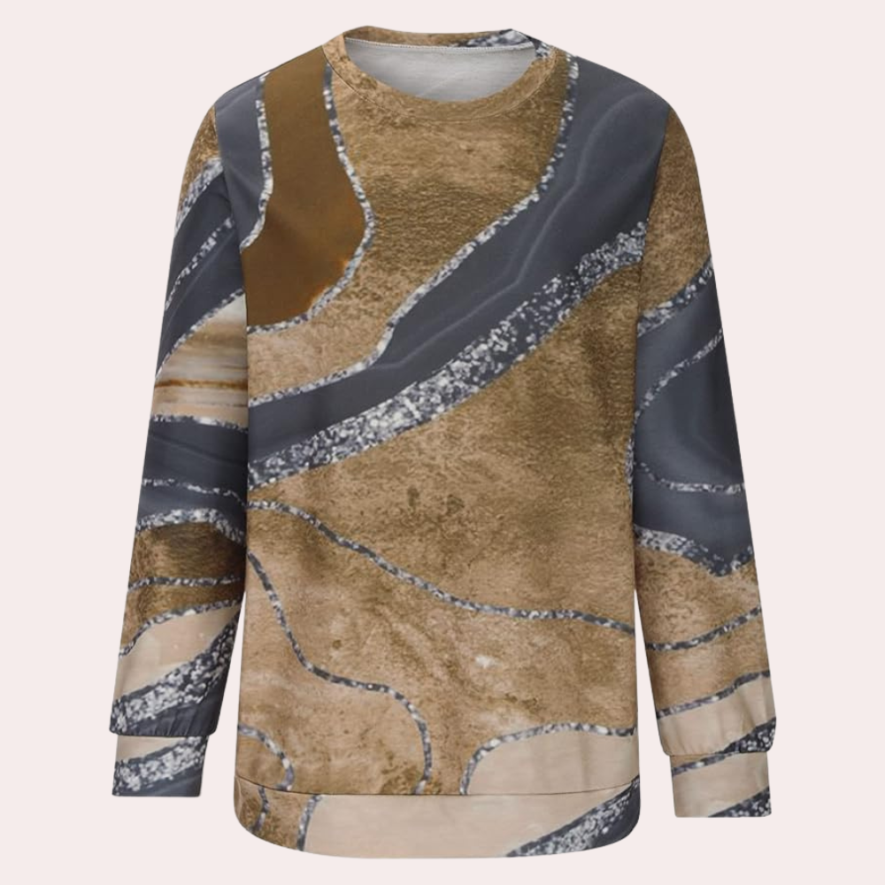 NORA - Suéter para mujer con estampado abstracto