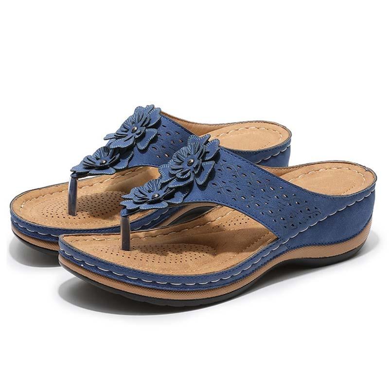 Sandalias con plataforma y detalle floral para mujer – FLORELLA