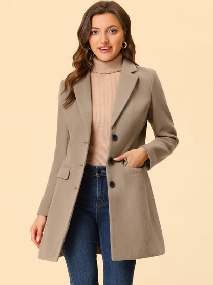 Abrigo de invierno para mujer con solapa clásica – LIVARA