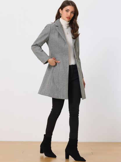 Abrigo largo de invierno para mujer con cierre de botones – ISABELÉA