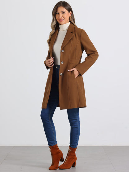 Abrigo largo de invierno para mujer con cierre de botones – ISABELÉA