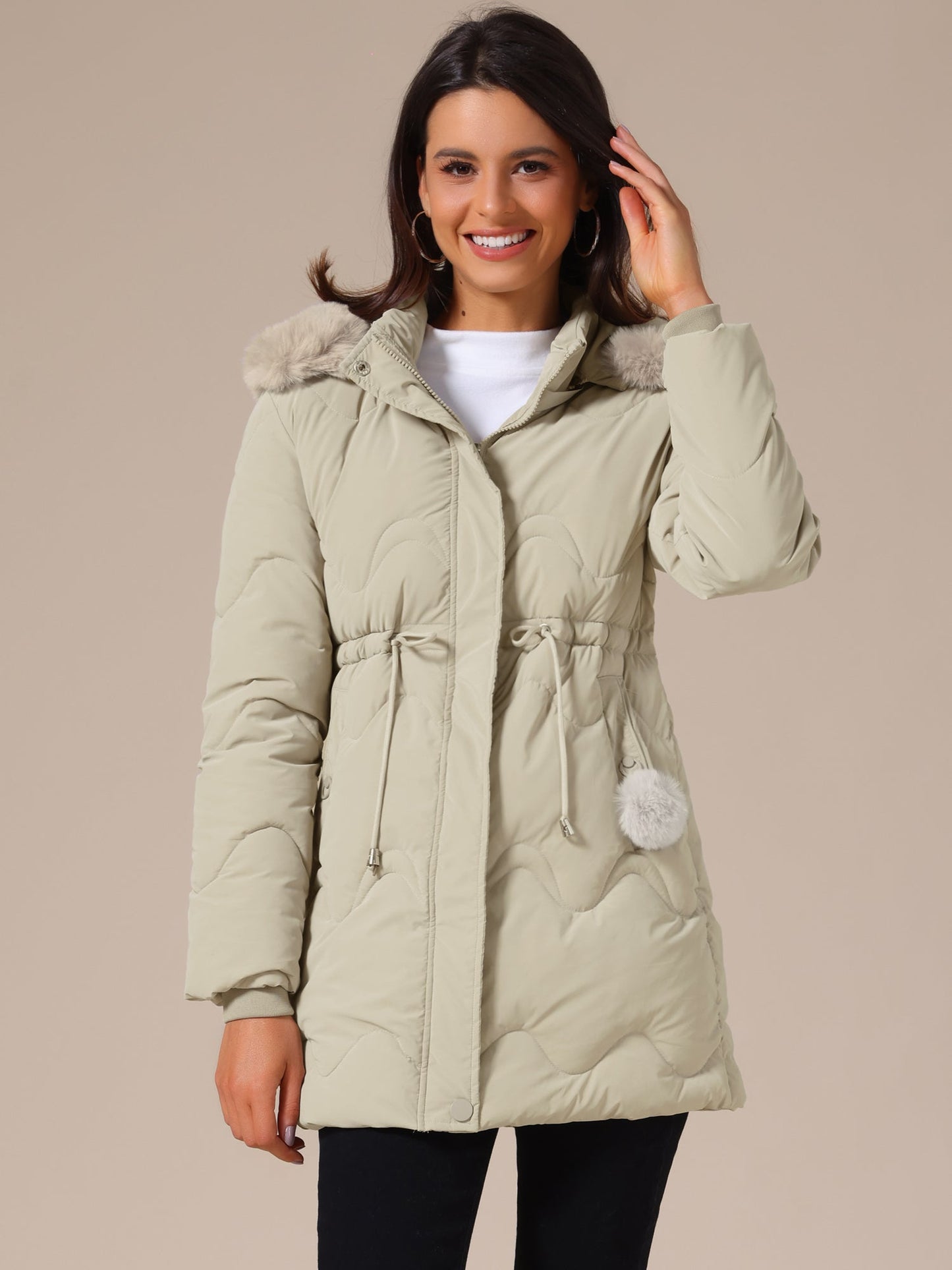 SARELIA – Abrigo acolchado de invierno para mujer con capucha