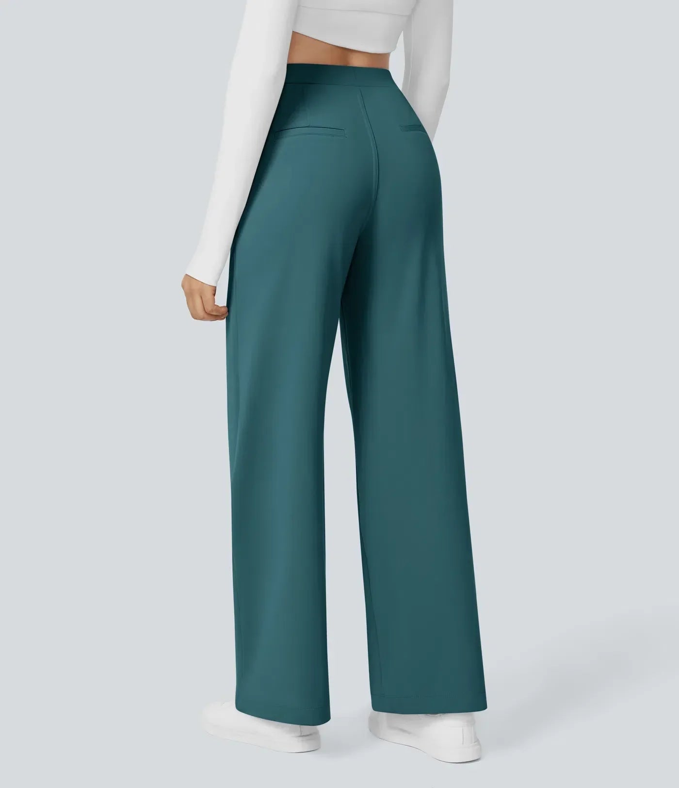 Pantalón de talle alto y pierna ancha para mujer – OLEA WIDE FIT